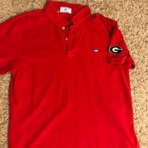 Men’s Red UGA Southern Tide Polo